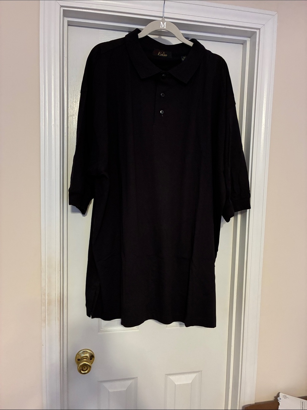 Men's Black Polo Shirt by At Ease size 2XL - Classic Short Sleeve
